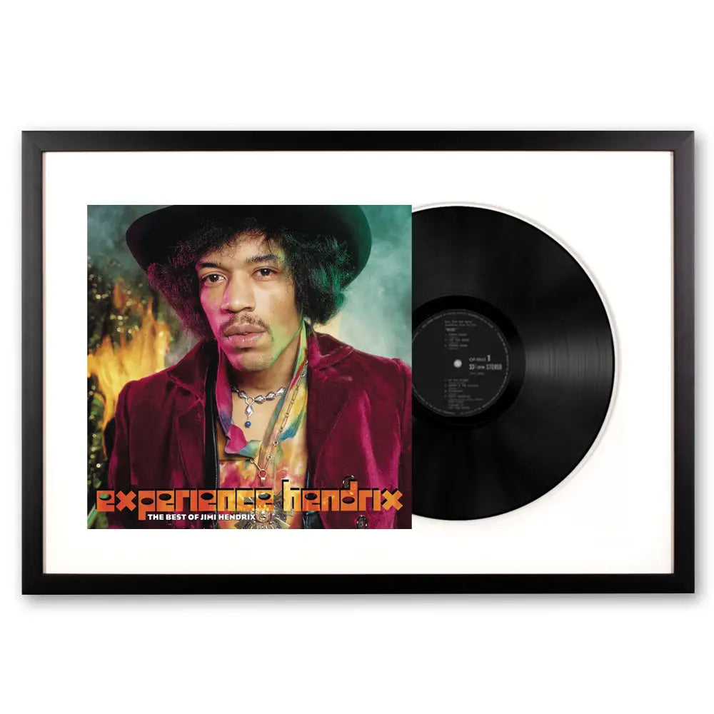 Framed The Jimi Hendrix Experience Experience Hendrix: The Best of Jimi Hendrix Vinyl Album Art - Home & Garden > Wall