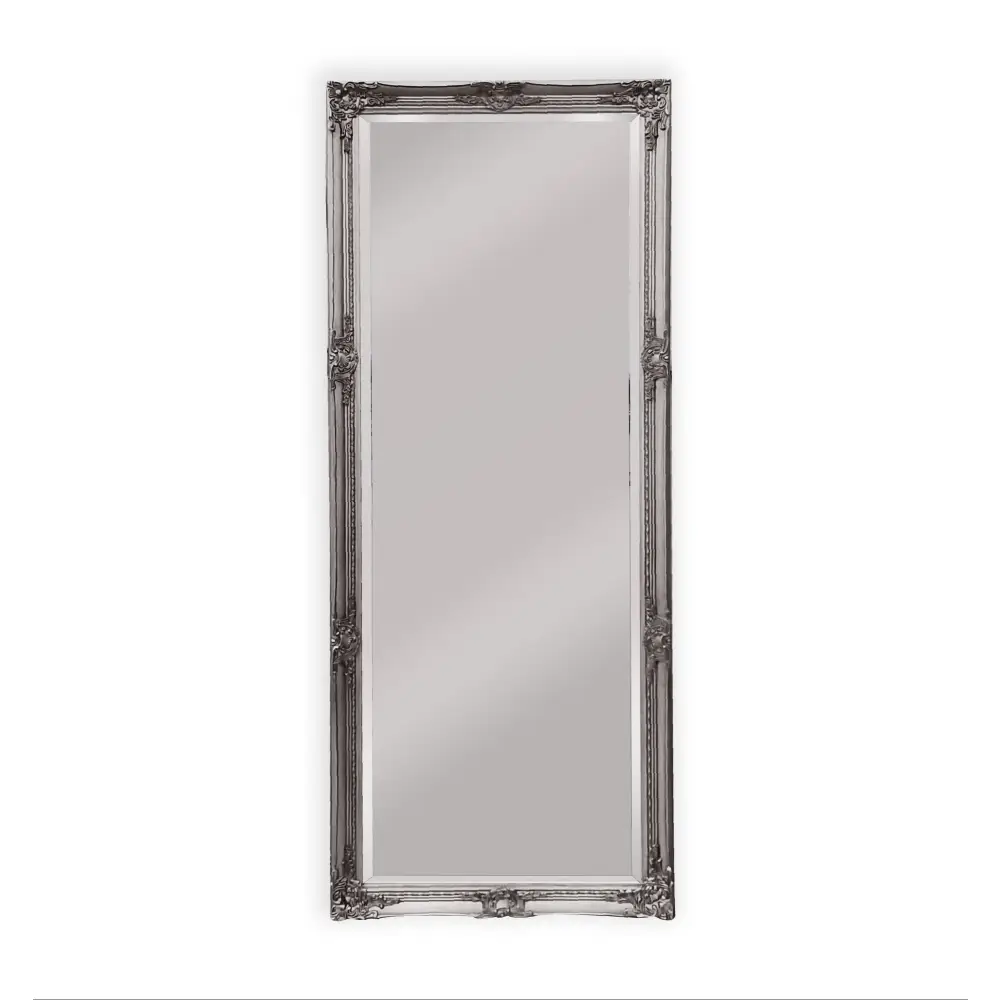 French Provincial Ornate Mirror - Antique Silver - Medium 70cm x 170cm - Home & Garden > Decor