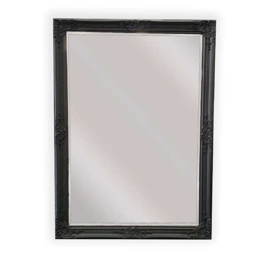 French Provincial Ornate Mirror - Black - Small 80cm x 110cm - Home & Garden > Decor
