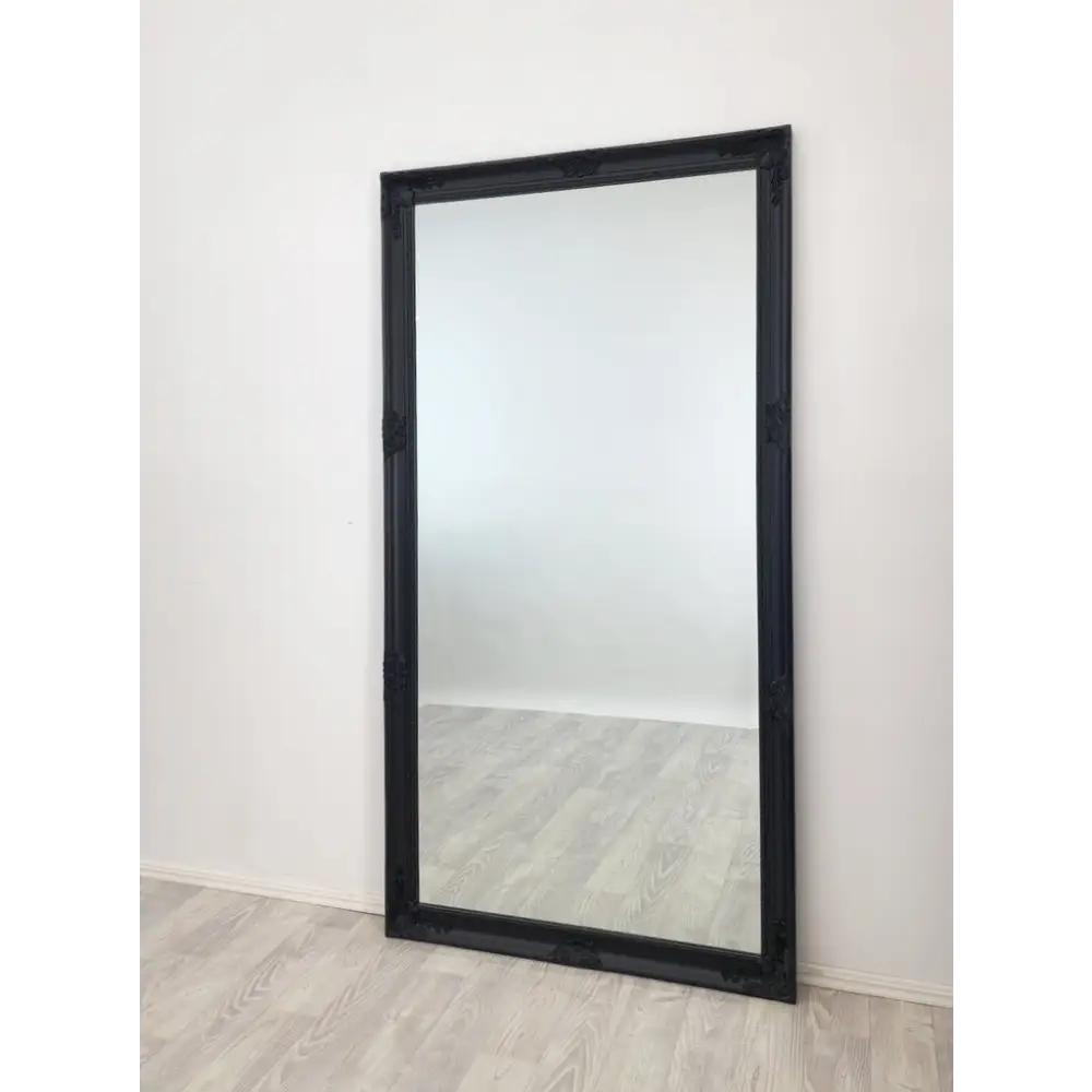 French Provincial Ornate Mirror - BLACK - X Large 100cm x 190cm - Home & Garden > Decor