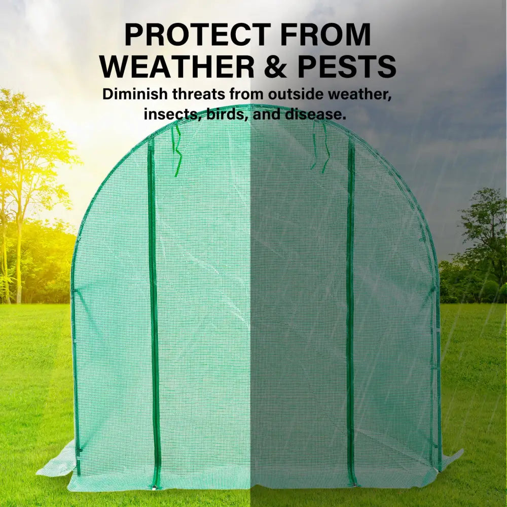 Garden Greenhouse Shed PE Cover Only 300cm Dome Tunnel - Home & Garden > Green Houses
