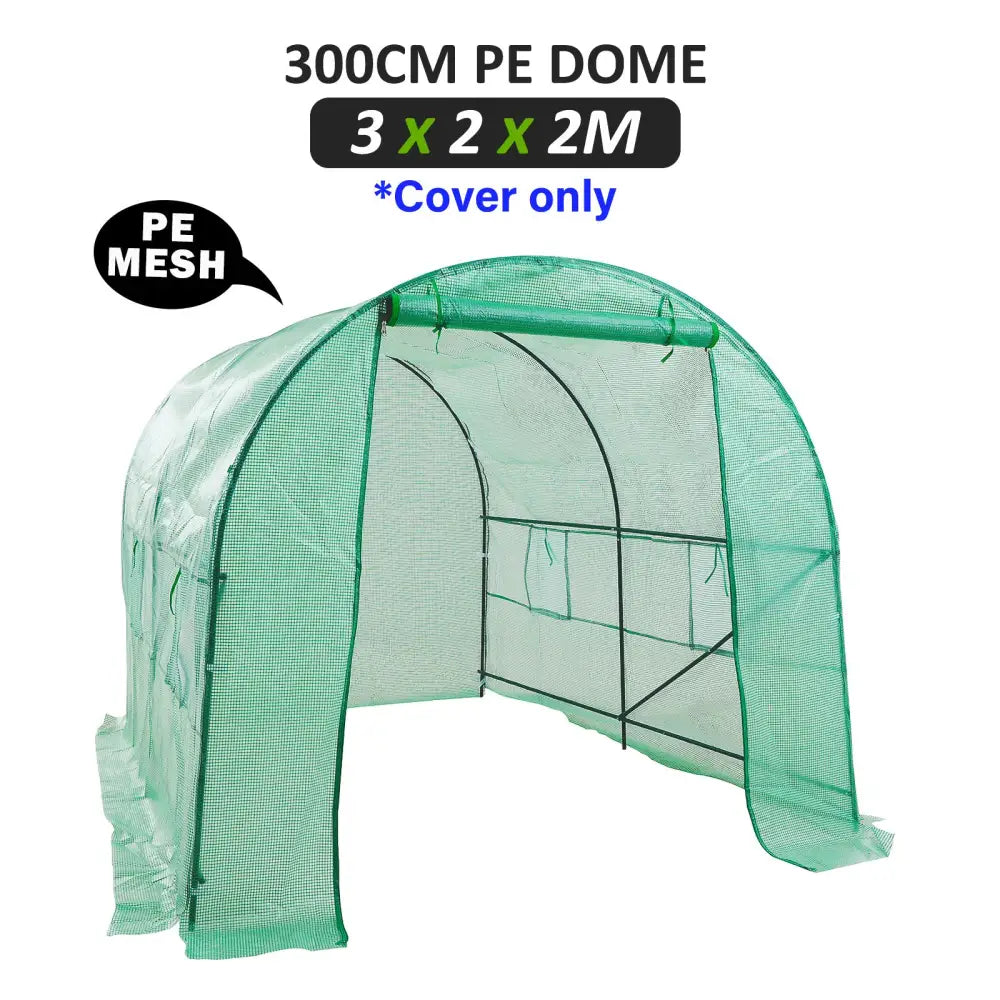 Garden Greenhouse Shed PE Cover Only 300cm Dome Tunnel - Home & Garden > Green Houses