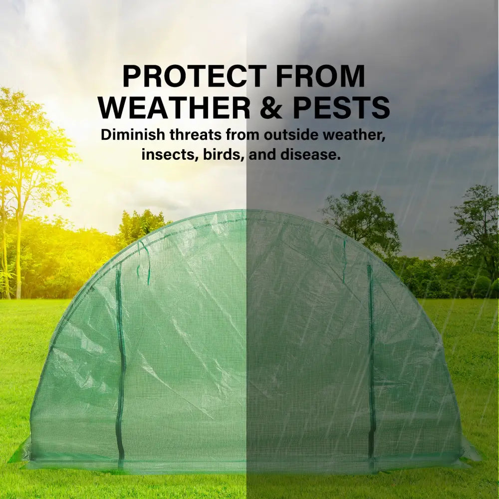 Garden Greenhouse Shed PE Cover Only 400cm Dome Tunnel - Home & Garden > Green Houses