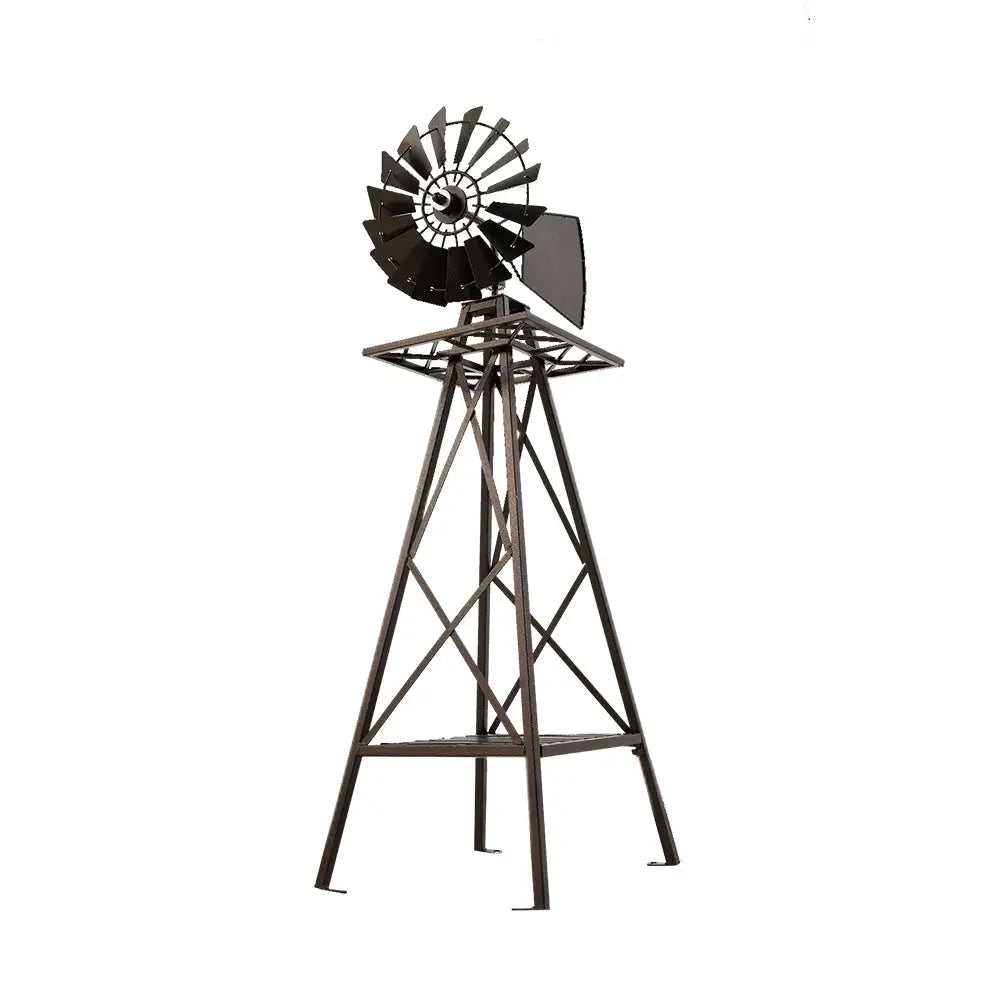 Garden Windmill 120cm Metal Ornaments Outdoor Decor Ornamental Wind Mill - Home & Garden > Decor