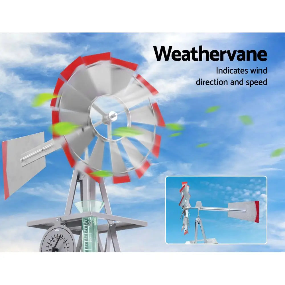 Garden Windmill 4FT 146cm Metal Ornaments Outdoor Decor Ornamental Wind Will - Home & Garden > Decor
