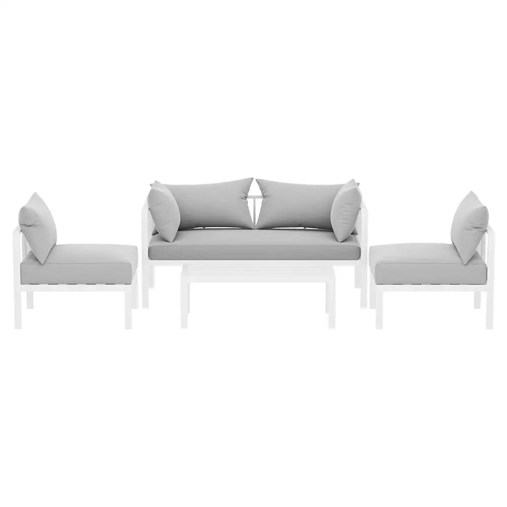 Gardeon 4 Seater Outdoor Sofa Set Aluminium Lounge Setting - Furniture > Outdoor > Outdoor Sofas & Lounge Sets