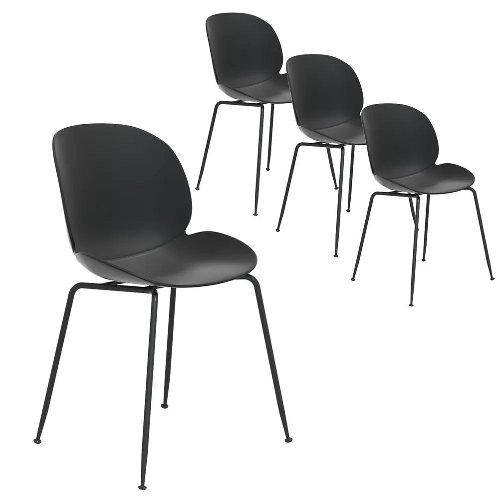 Gardeon 4PC Outdoor Dining Chairs Lounge Chair Patio Garden Furniture Black - Furniture > Outdoor