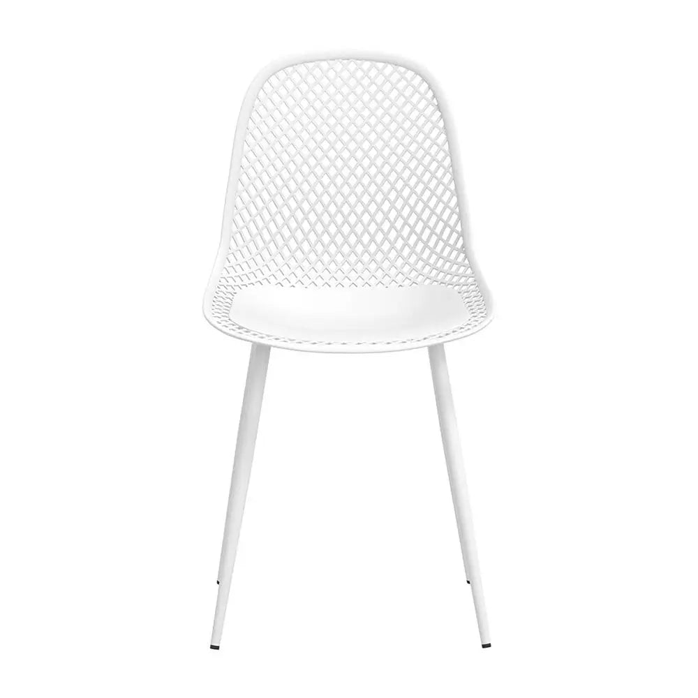 Gardeon 4PC Outdoor Dining Chairs PP Lounge Chair Patio Garden Furniture White - Furniture > Outdoor > Outdoor Chairs
