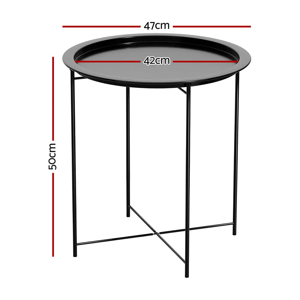 Gardeon Coffee Side Table Steel Outdoor Furniture Indoor Desk Patio Garden - Furniture > Outdoor