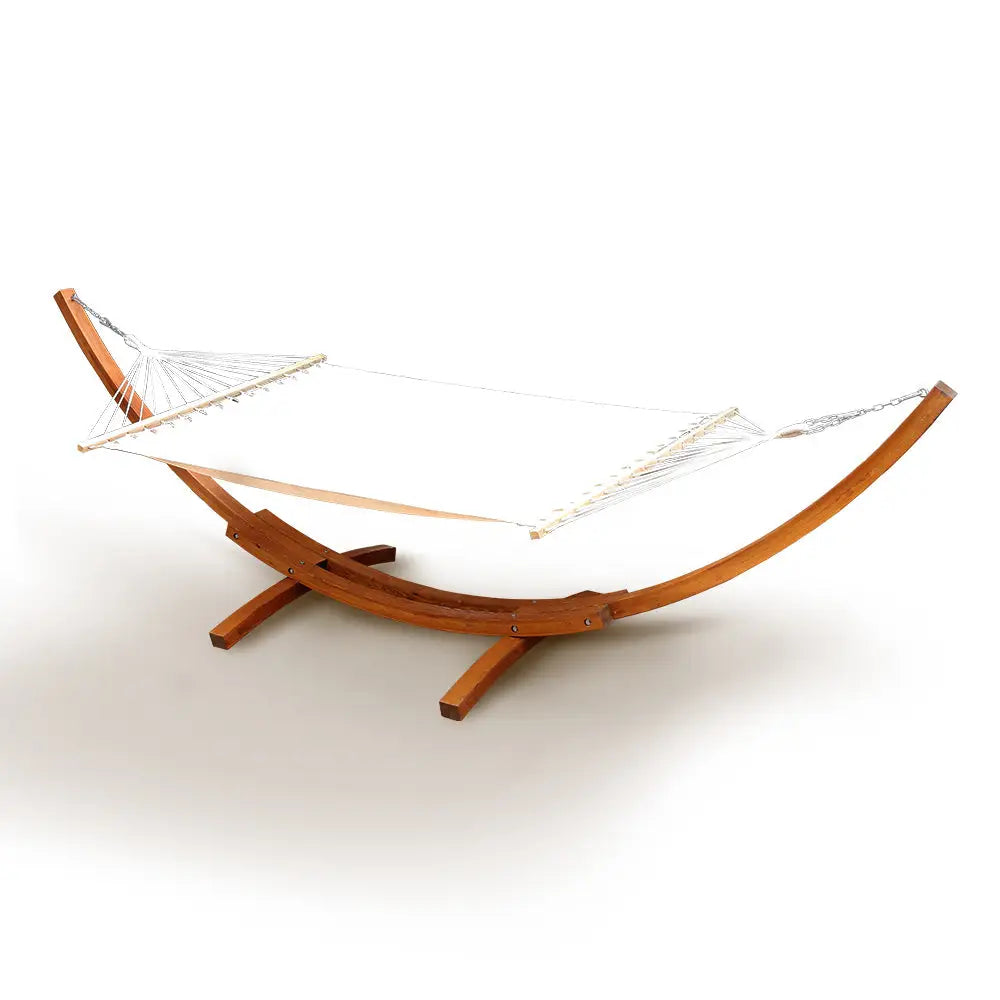 Gardeon Hammock Bed Outdoor Camping Garden Timber Hammock with Stand - Home & Garden > Hammocks