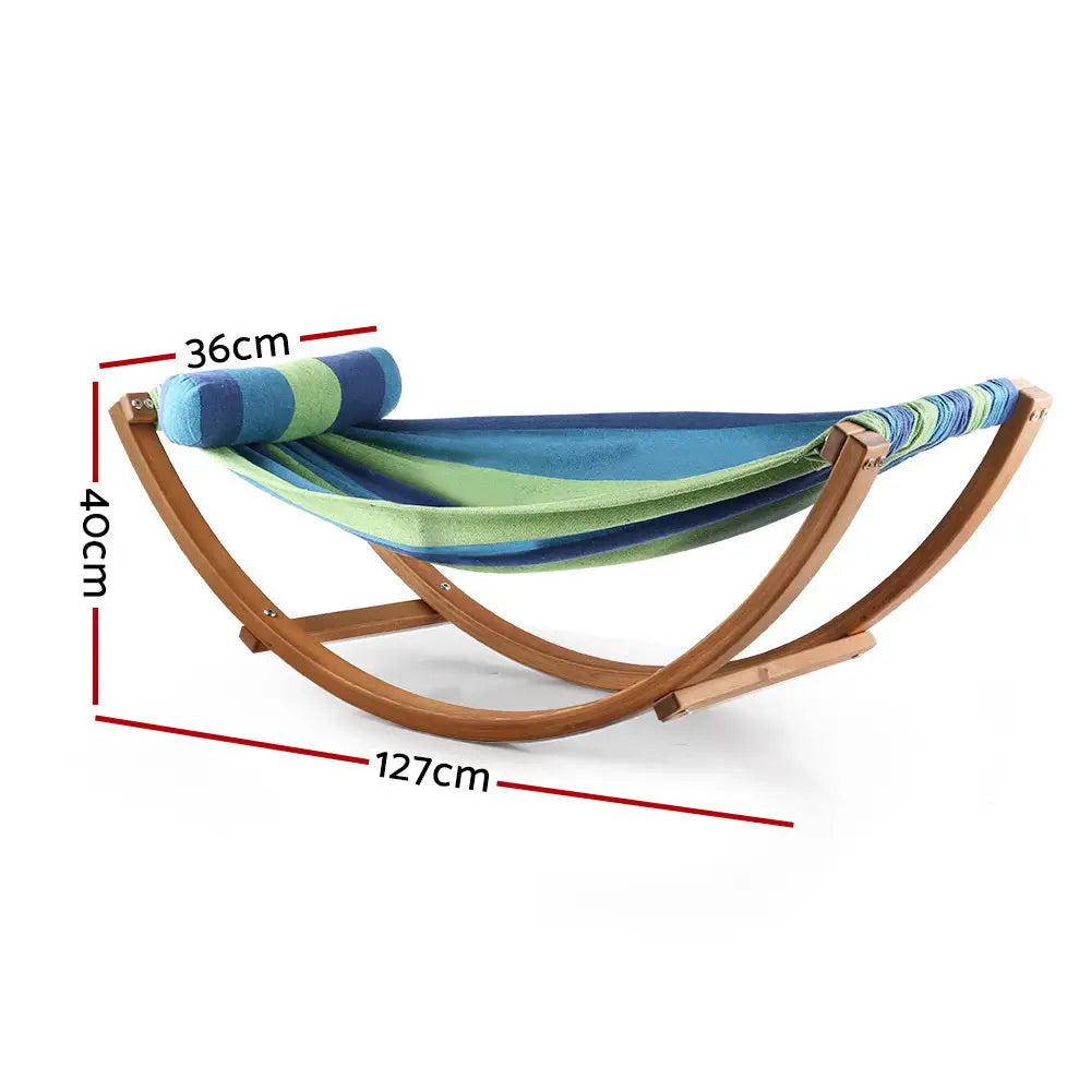 Gardeon Hammock Bed Outdoor Camping Kids Timber Hammock Rocking - Home & Garden > Hammocks