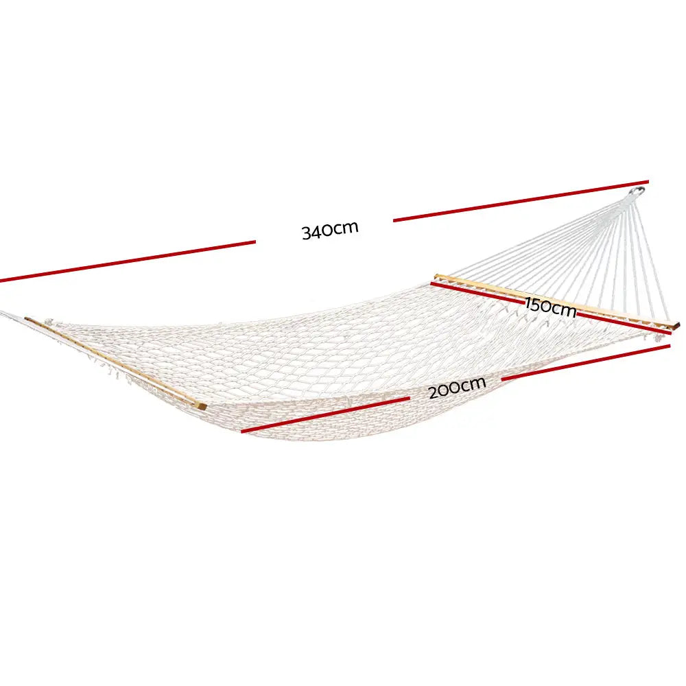 Gardeon Hammock Bed Outdoor Chair Camping Hanging Hammocks Mesh 2 Person - Home & Garden > Hammocks