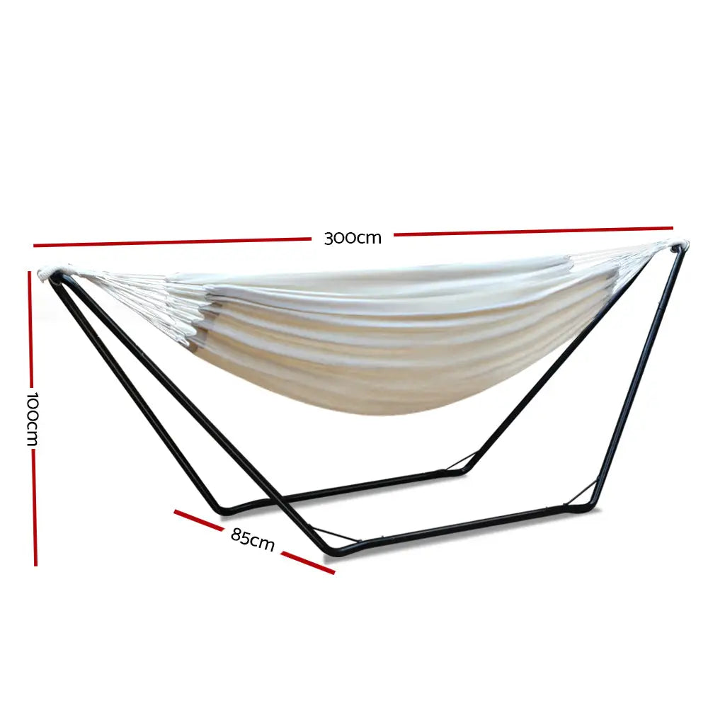 Gardeon Hammock Bed with Stand Outdoor Camping Hammocks Steel Frame - Furniture > Outdoor