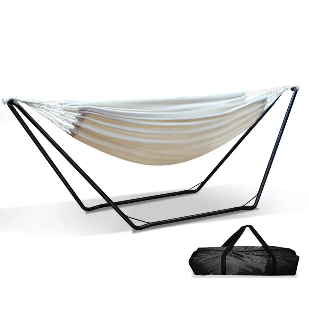 Gardeon Hammock Bed with Stand Outdoor Camping Hammocks Steel Frame - Furniture > Outdoor