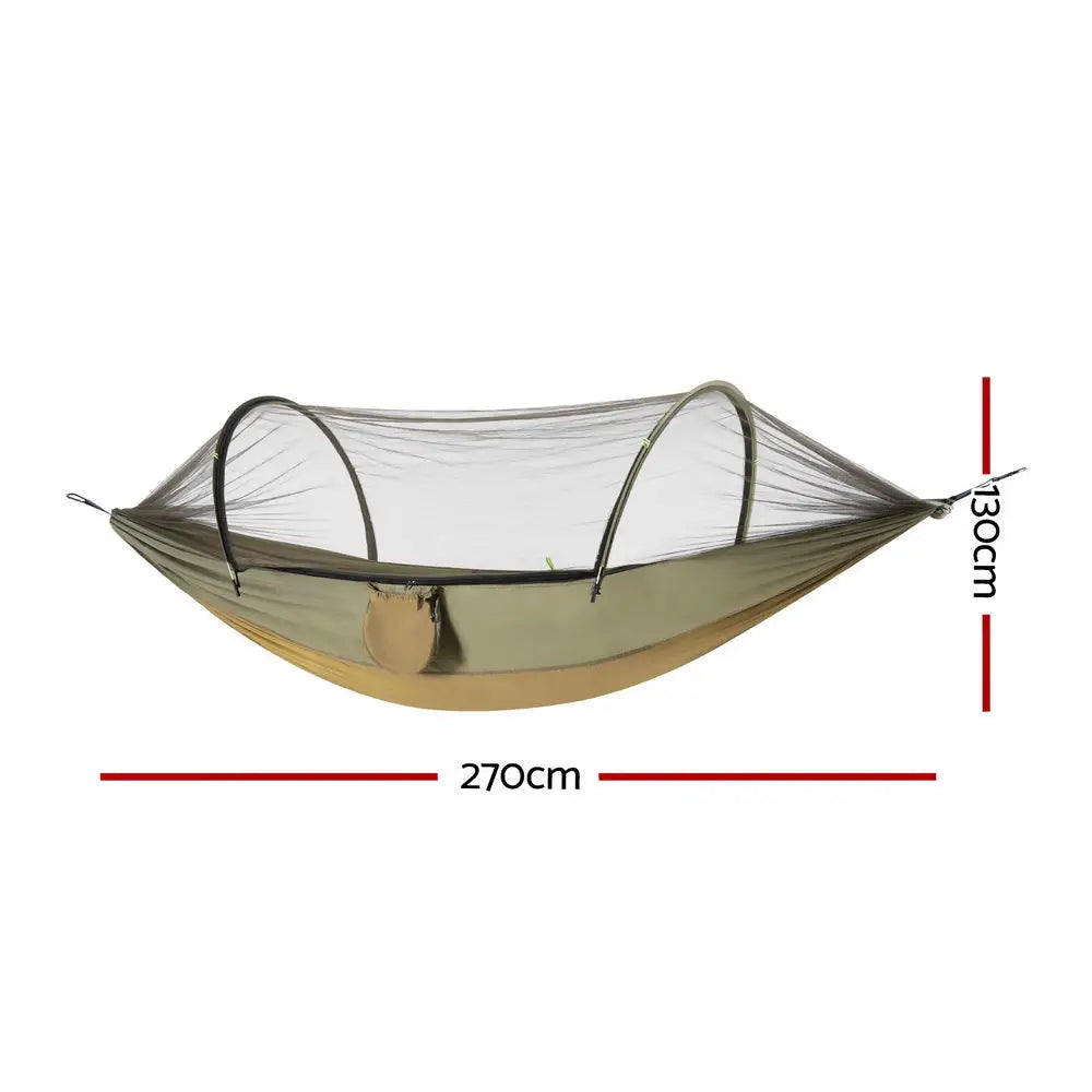 Gardeon Hammock Chair Metal Stand Outdoor Furniture Black - Home & Garden > Hammocks