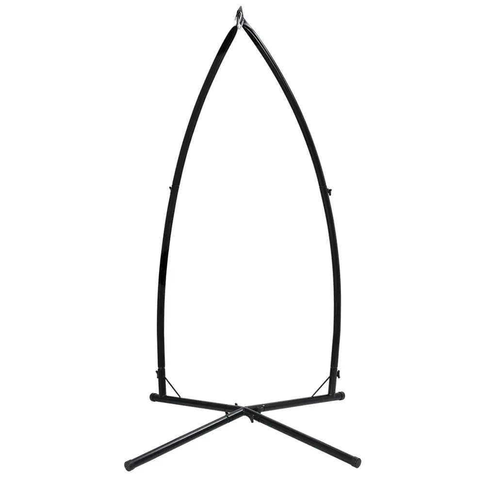 Gardeon Hammock Chair Steel Stand Outdoor Furniture Heavy Duty Black - Home & Garden > Hammocks