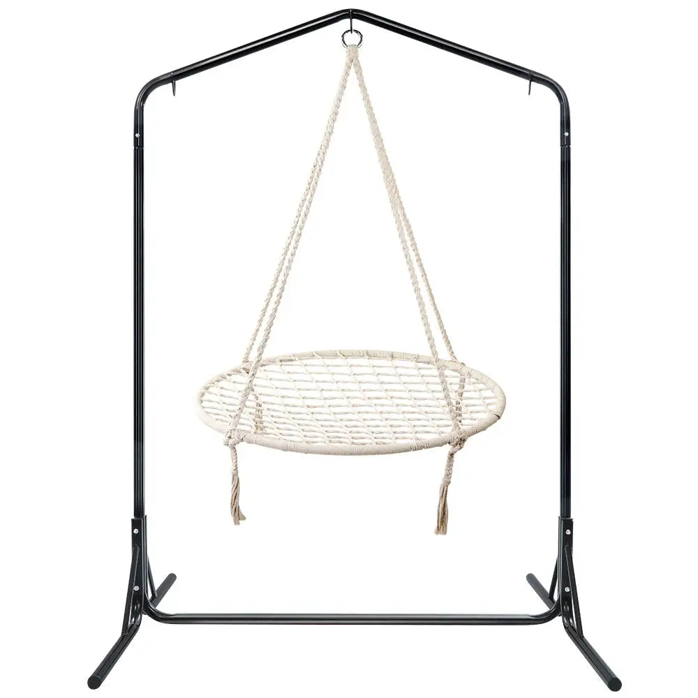 Gardeon Hammock Chair with Stand Nest Web Outdoor Swing 100cm - Furniture > Outdoor