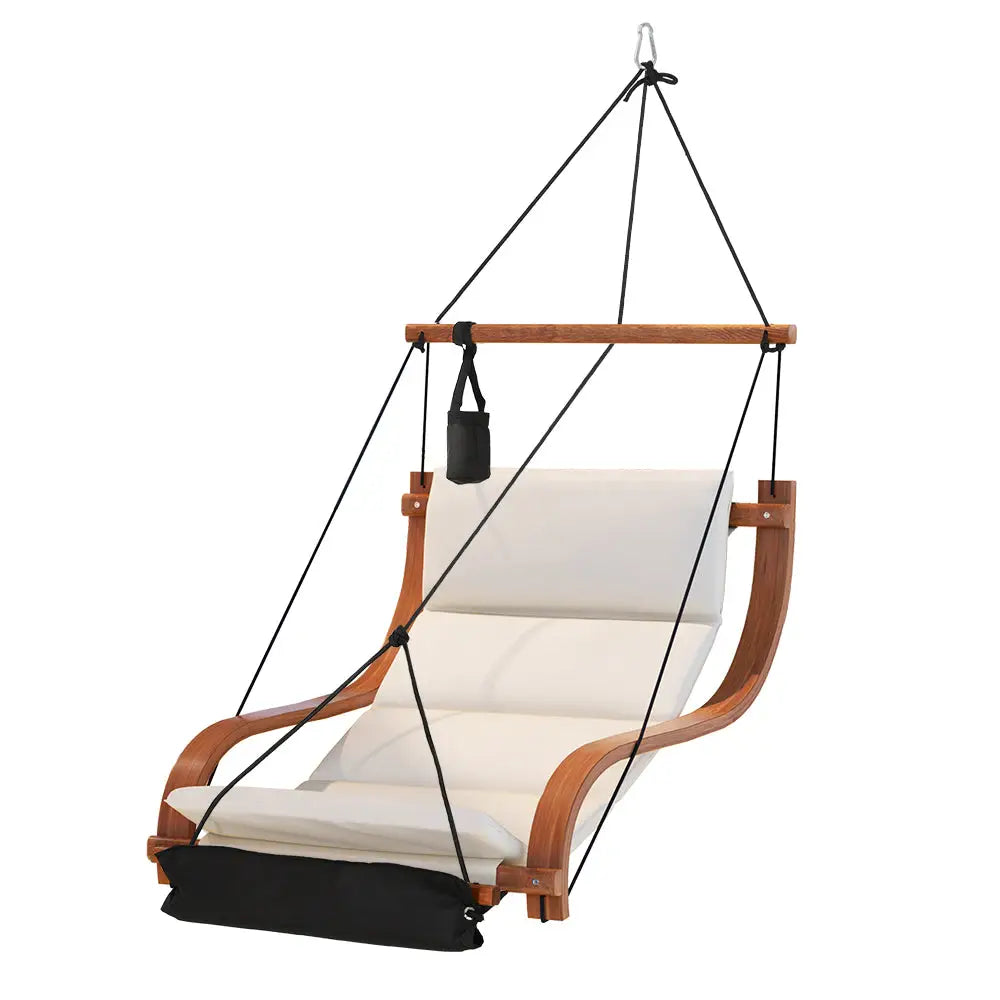 Gardeon Hammock Chair Wooden Hanging Indoor Outdoor Lounge Patio - Home & Garden > Hammocks