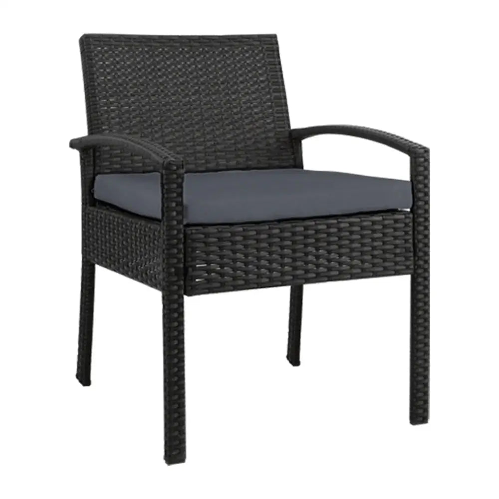 Gardeon Outdoor Dining Chairs Patio Furniture Rattan Lounge Chair Cushion Felix - Furniture > Outdoor
