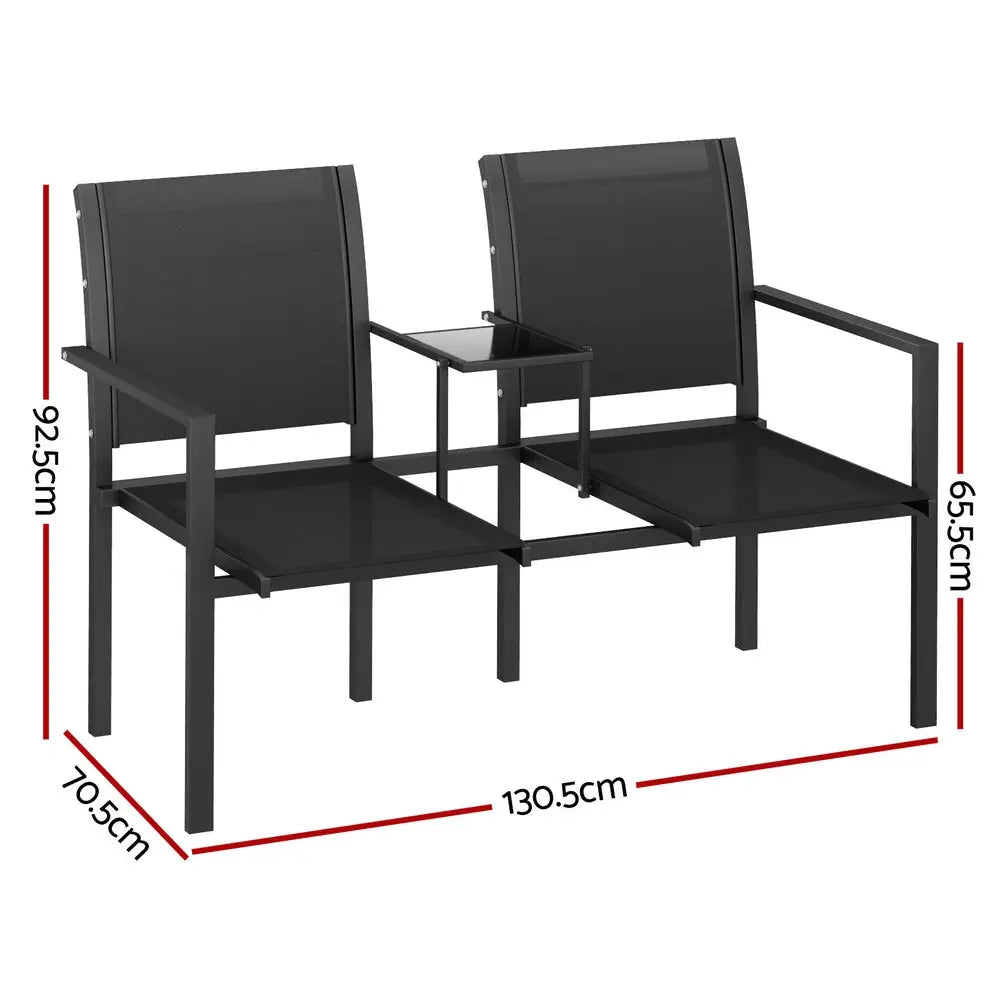 Gardeon Outdoor Garden Bench Seat Chair Table Loveseat Patio Furniture Park - Furniture > Outdoor
