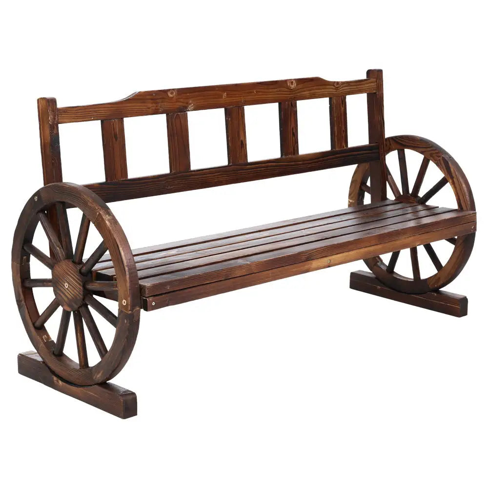 Gardeon Outdoor Garden Bench Wooden 3 Seater Wagon Chair Lounge Patio Furniture - Furniture > Outdoor
