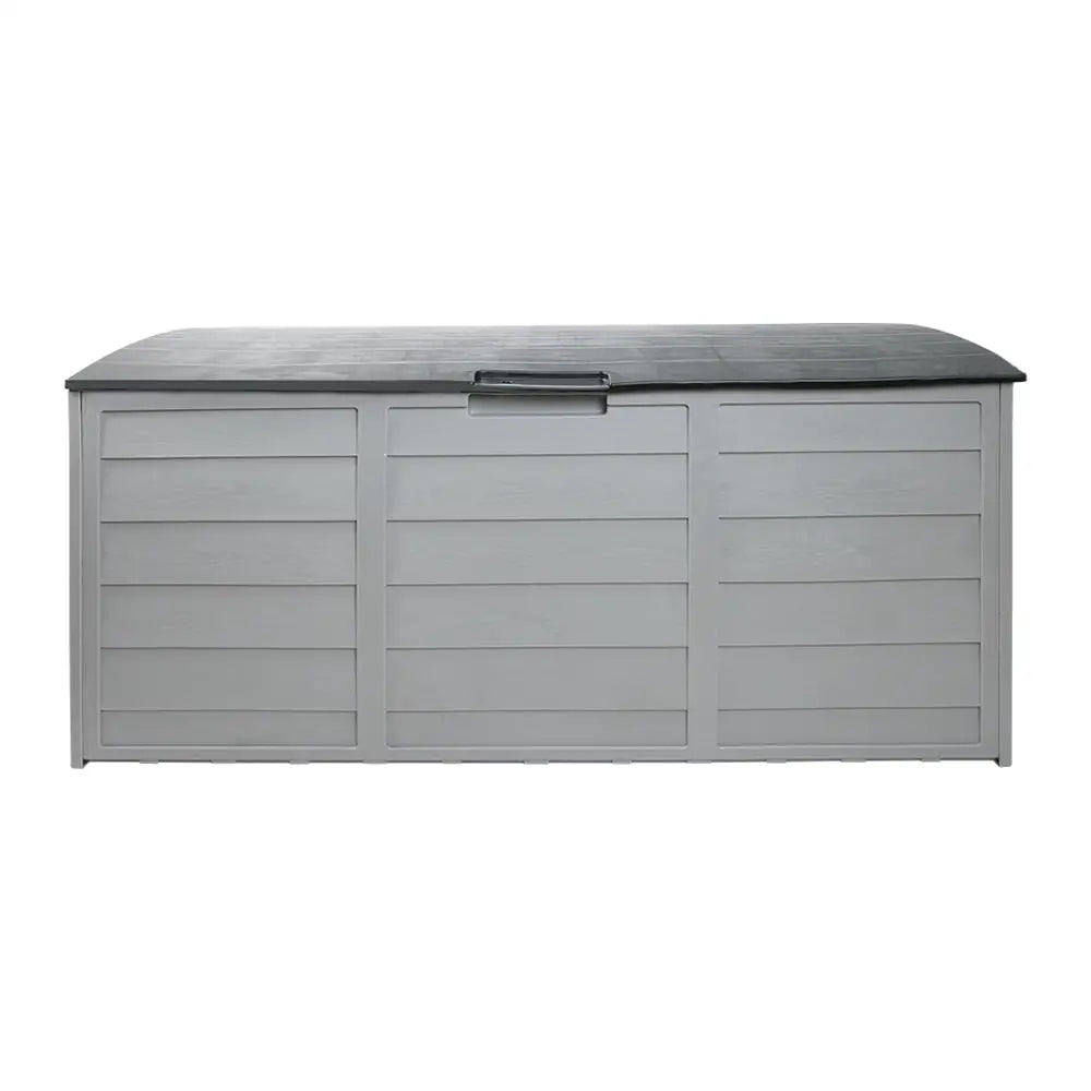 Gardeon Outdoor Storage Box 290L Lockable Organiser Garden Deck Shed Tool Grey - Home & Garden > Storage