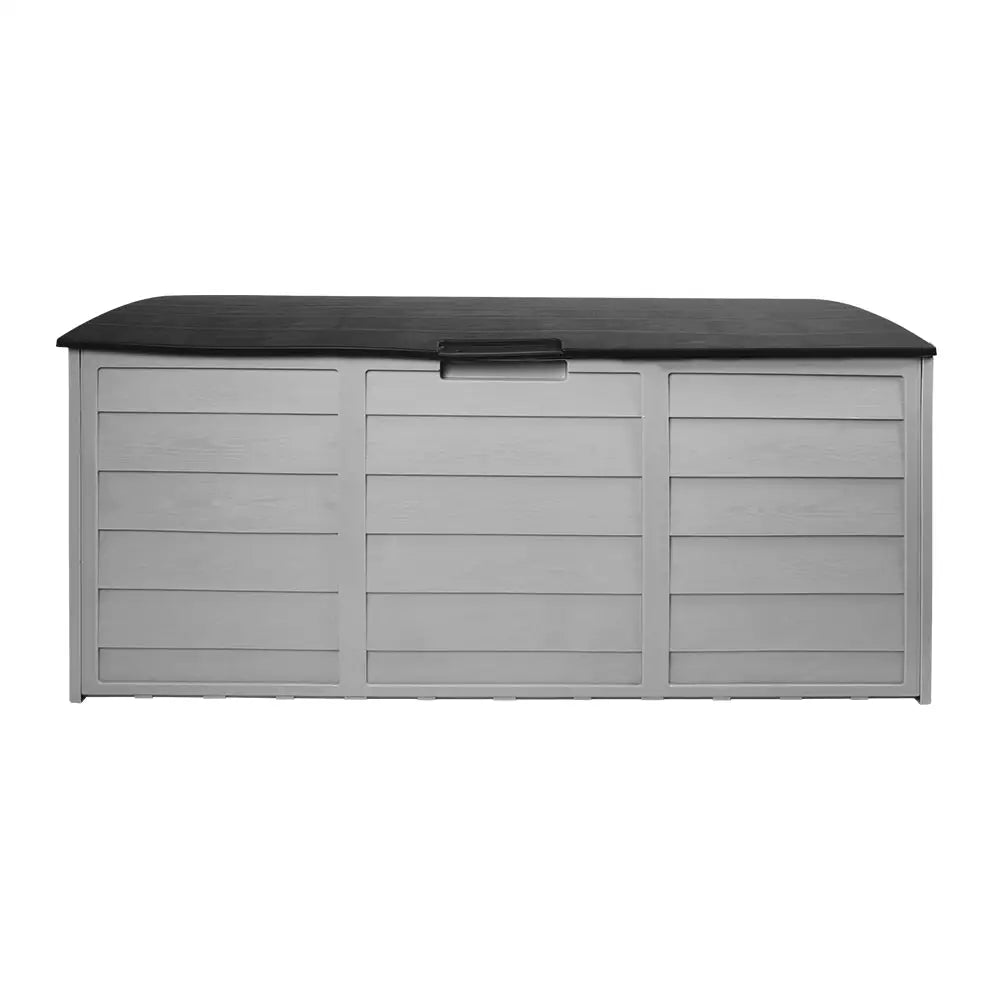 Gardeon Outdoor Storage Box 290L Lockable Organiser Garden Deck Shed Tool Black - Home & Garden > Storage