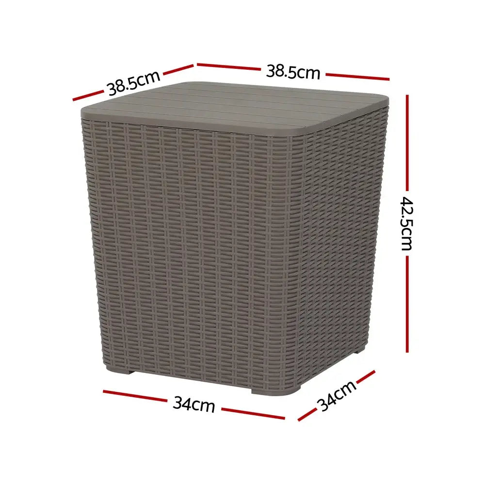Gardeon Outdoor Storage Box 43L Container Side Table Garden Bench Tool Sheds - Home & Garden > Storage