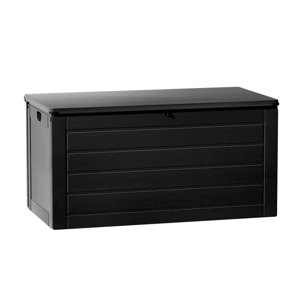 Gardeon Outdoor Storage Box 680L Container Lockable Garden Bench Shed Tool All Black - Home & Garden > Storage