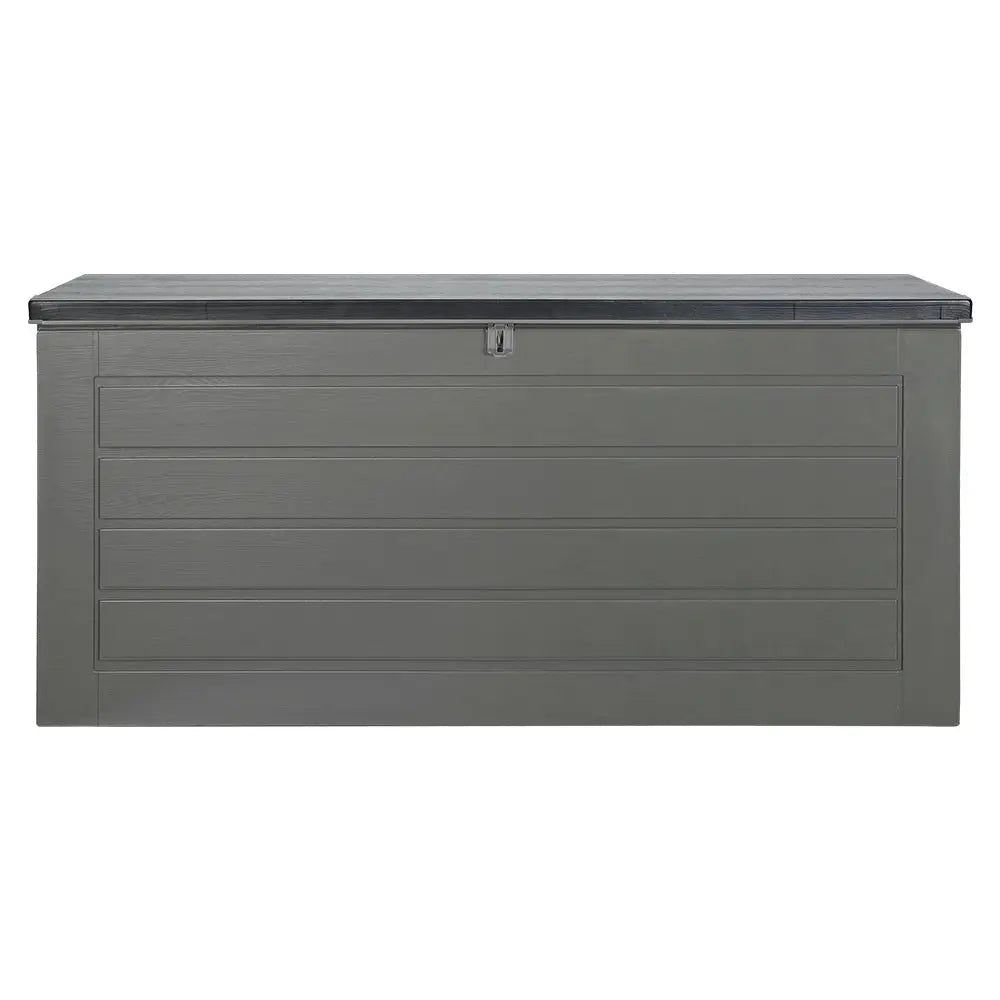 Gardeon Outdoor Storage Box 680L Container Lockable Garden Bench Tool Shed Black - Home & Garden > Storage