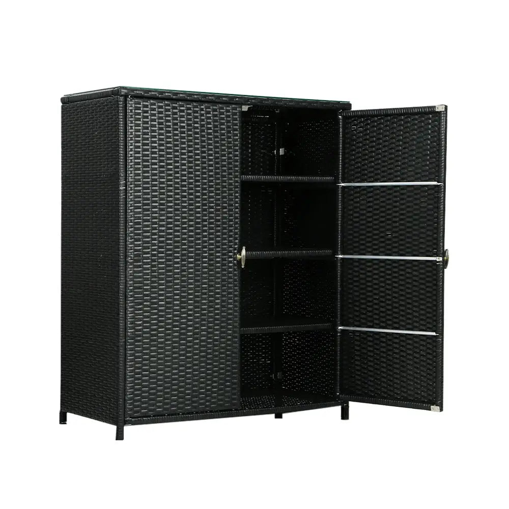 Gardeon Outdoor Storage Box Garage Wicker Shelf Chest Garden Shed Tools - Home & Garden > Storage