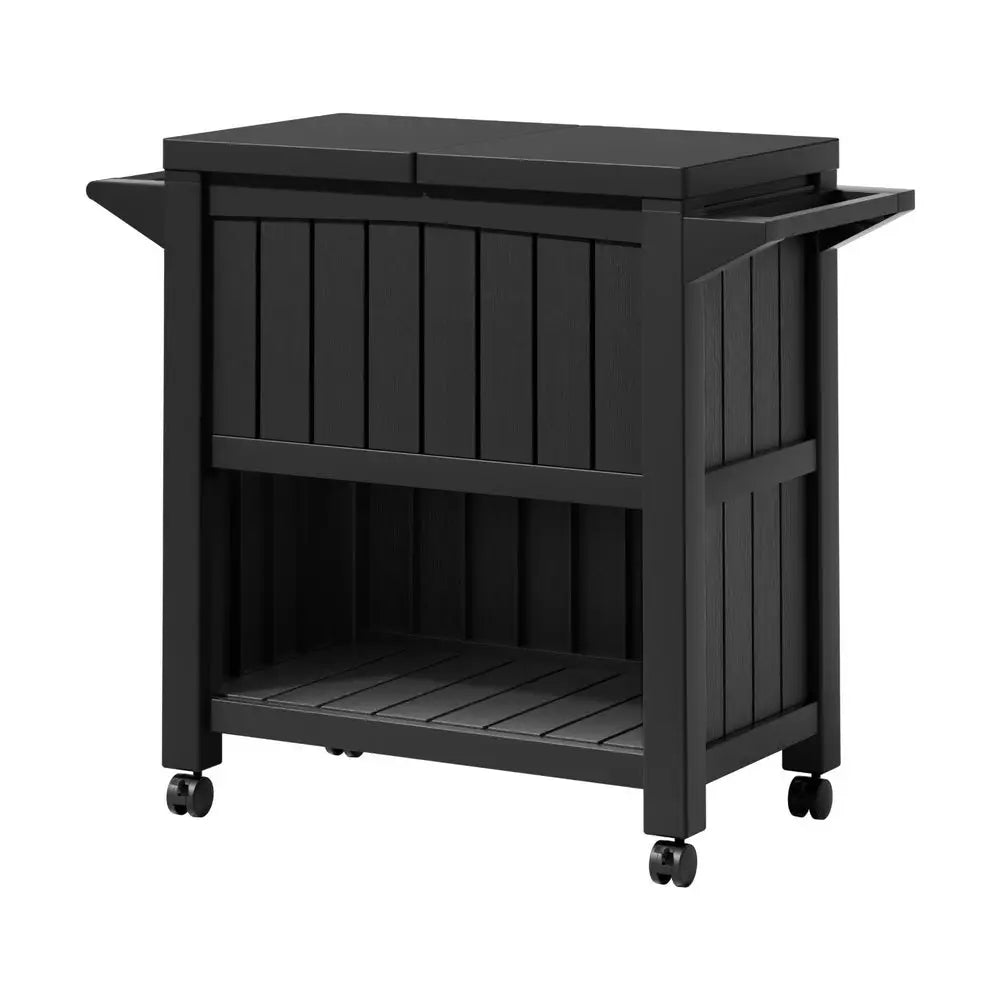 Gardeon Outdoor Storage Cabinet Box 80L Ice Bucket Cooler Rolling Serving Cart Kitchen Trolley - Furniture > Outdoor >