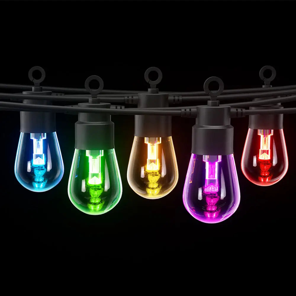 Gardeon RGB Smart Festoon Lights Outdoor LED String Lights Waterproof WiFi APP - Home & Garden > Lighting