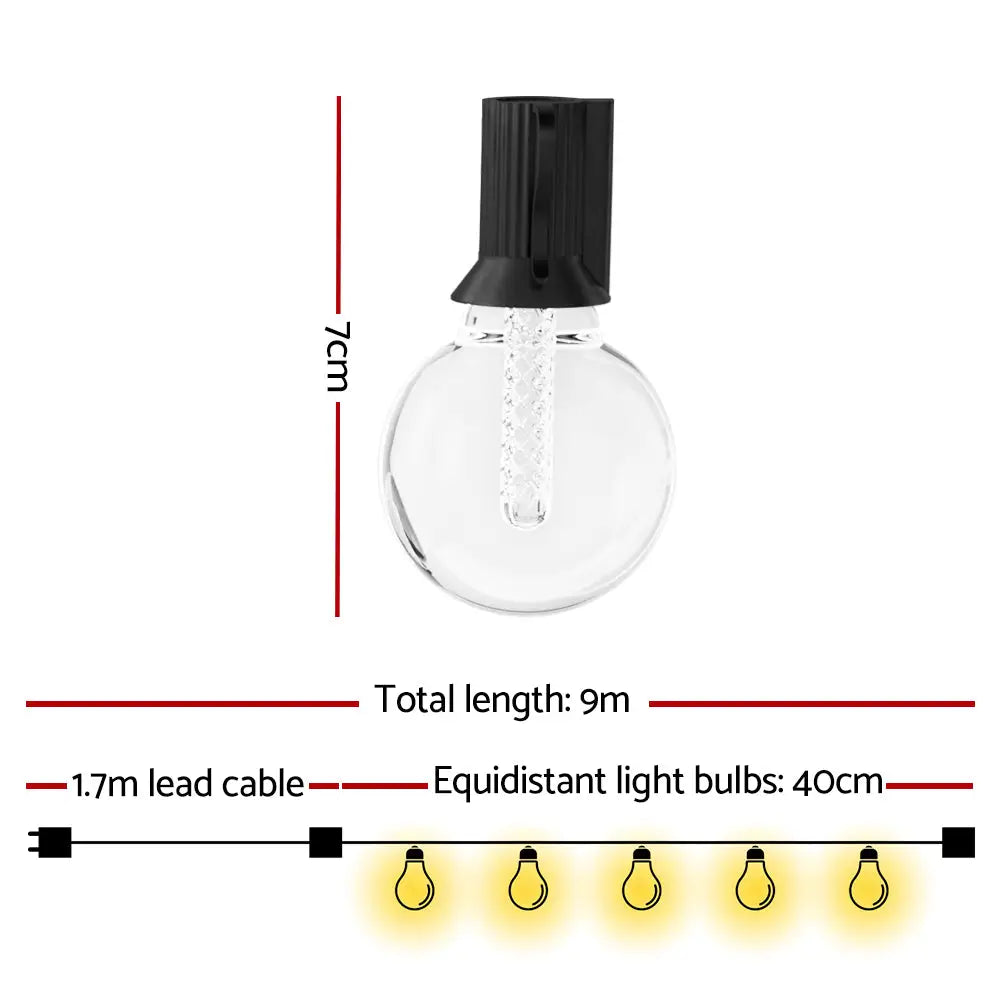 Gardeon Smart Festoon Lights Outdoor Waterproof RGB LED String Light WiFi APP - Home & Garden > Lighting