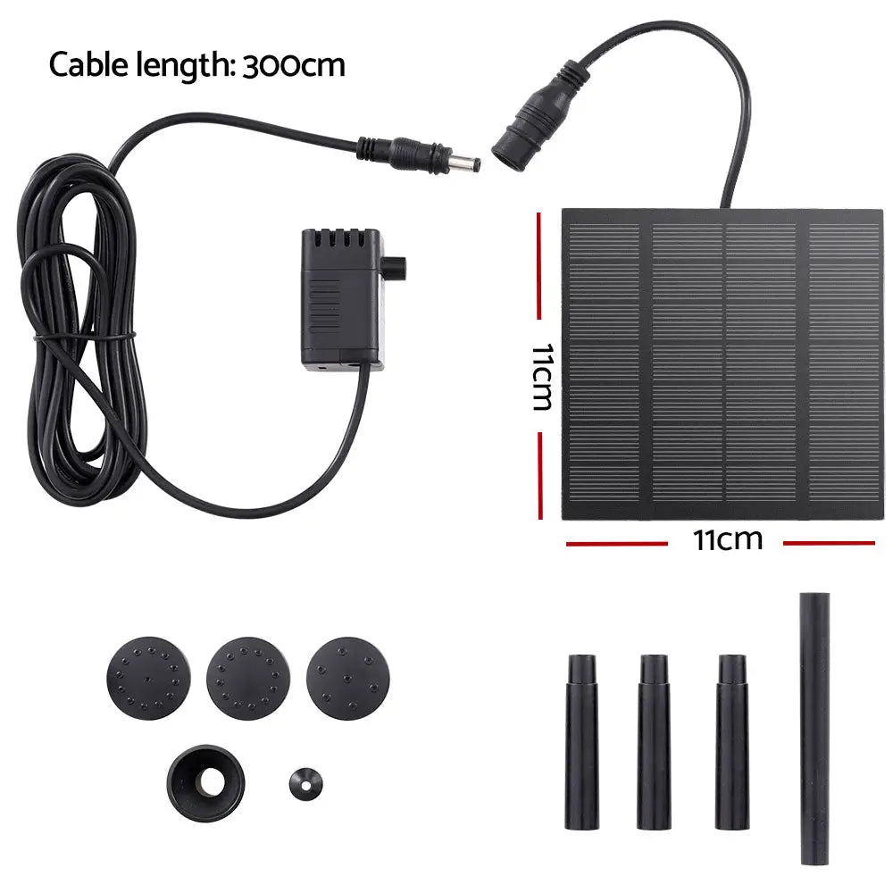 Gardeon Solar Pond Pump Submersible Powered Garden Pool Water Fountain Kit 2.6FT - Home & Garden > Fountains