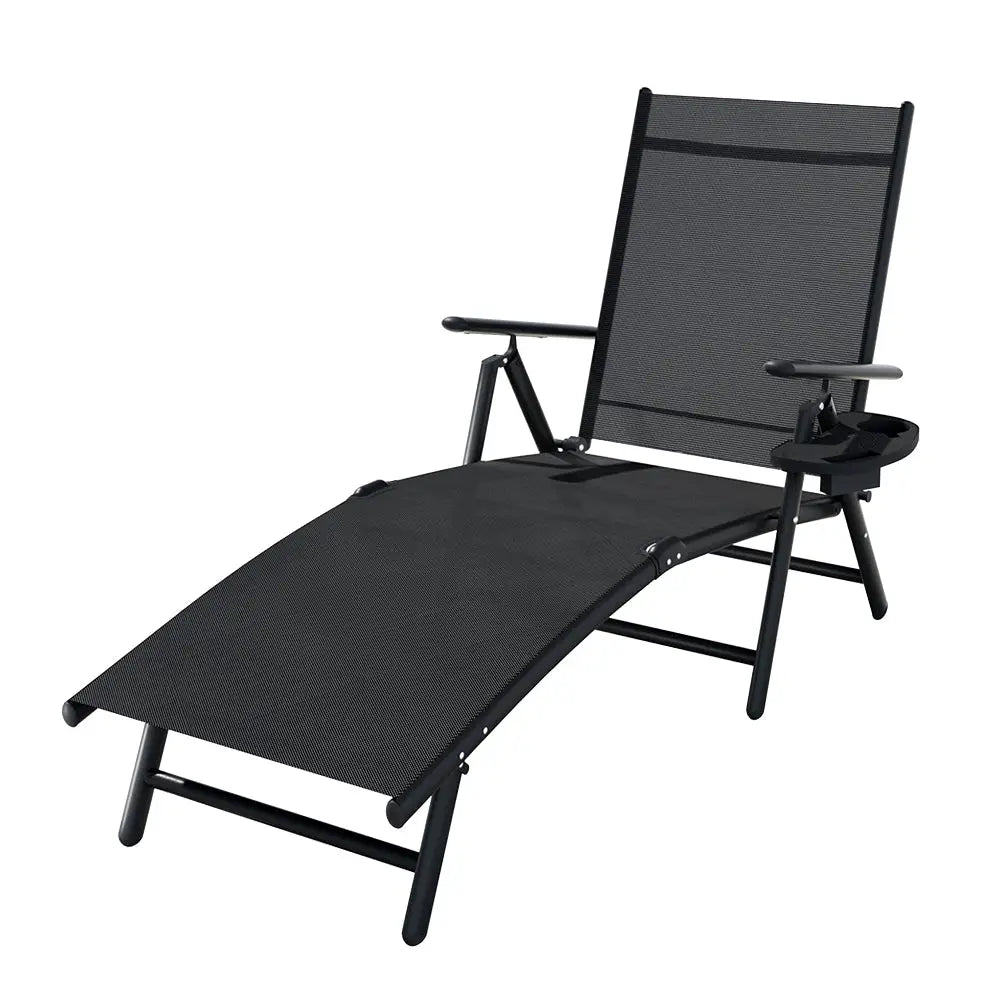 Gardeon Sun Lounge Outdoor Lounger Aluminium Folding Beach Chair Camping Patio - Furniture > Outdoor