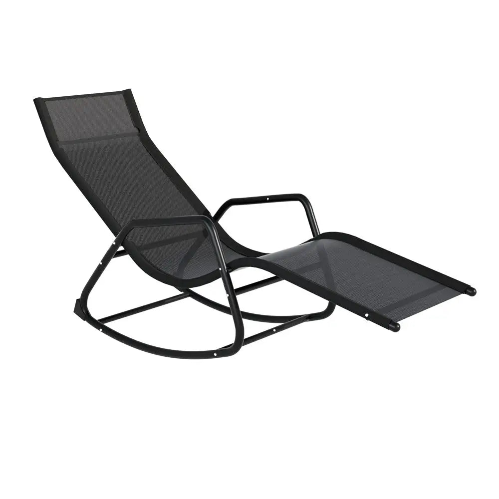 Gardeon Sun Lounge Rocking Chair Outdoor Lounger Patio Furniture Pool Garden - Furniture > Outdoor