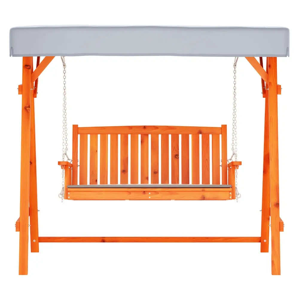 Gardeon Wooden Swing Chair Garden Bench Canopy 3 Seater Outdoor Furniture - Furniture > Outdoor
