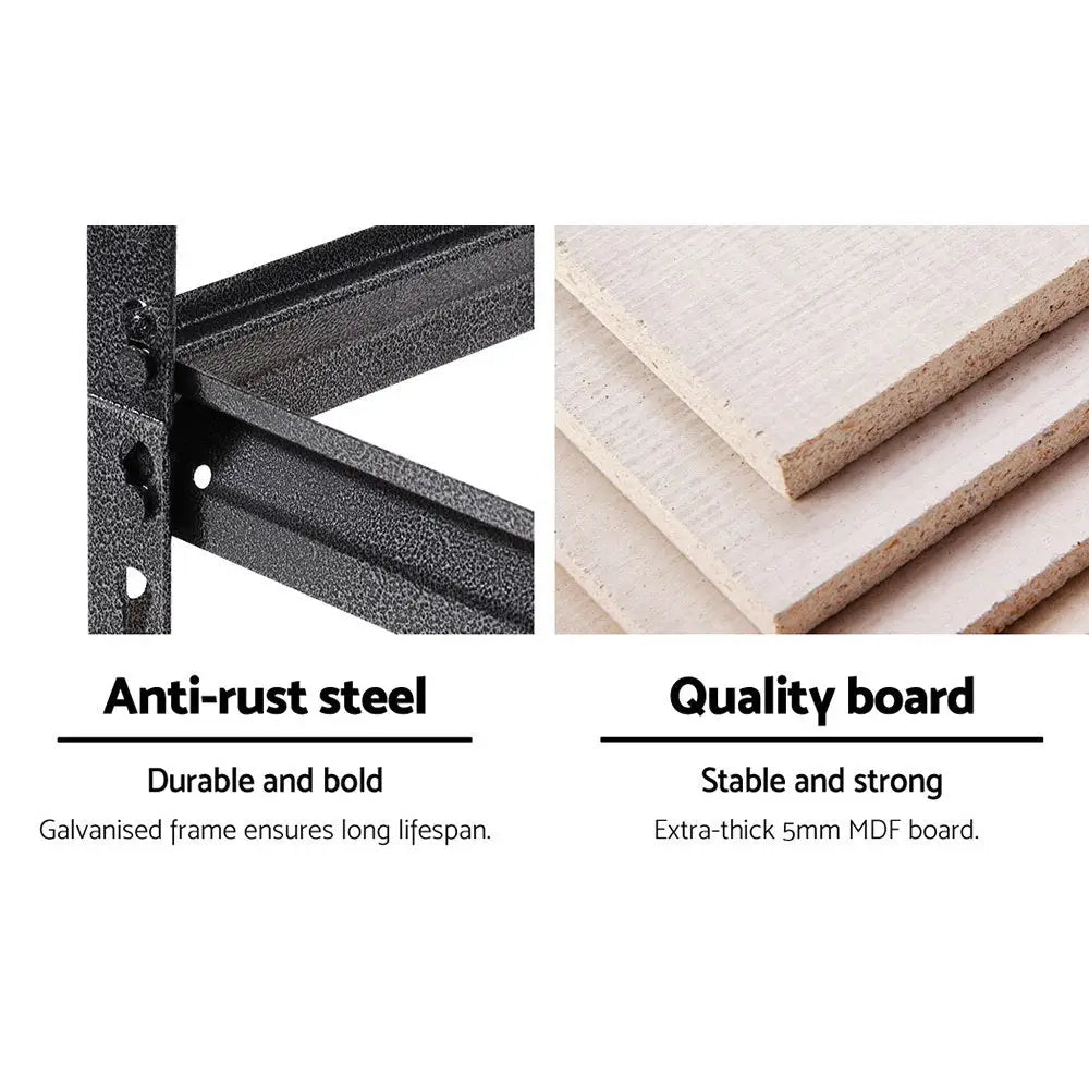 Giantz 1.5M Garage Shelving Warehouse Rack Pallet Racking Storage Shelf Charcoal - Home & Garden > Storage