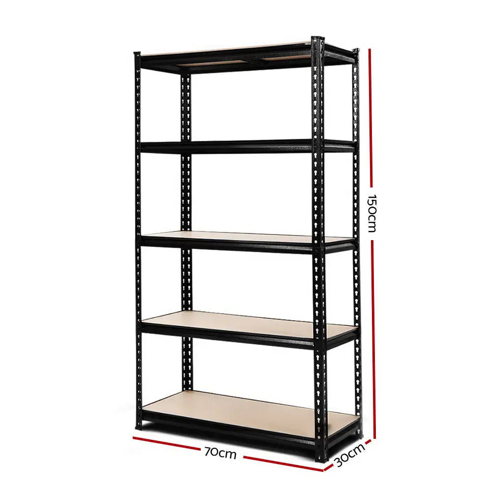 Giantz 1.5M Garage Shelving Warehouse Rack Pallet Racking Storage Shelve Black - Home & Garden > Storage