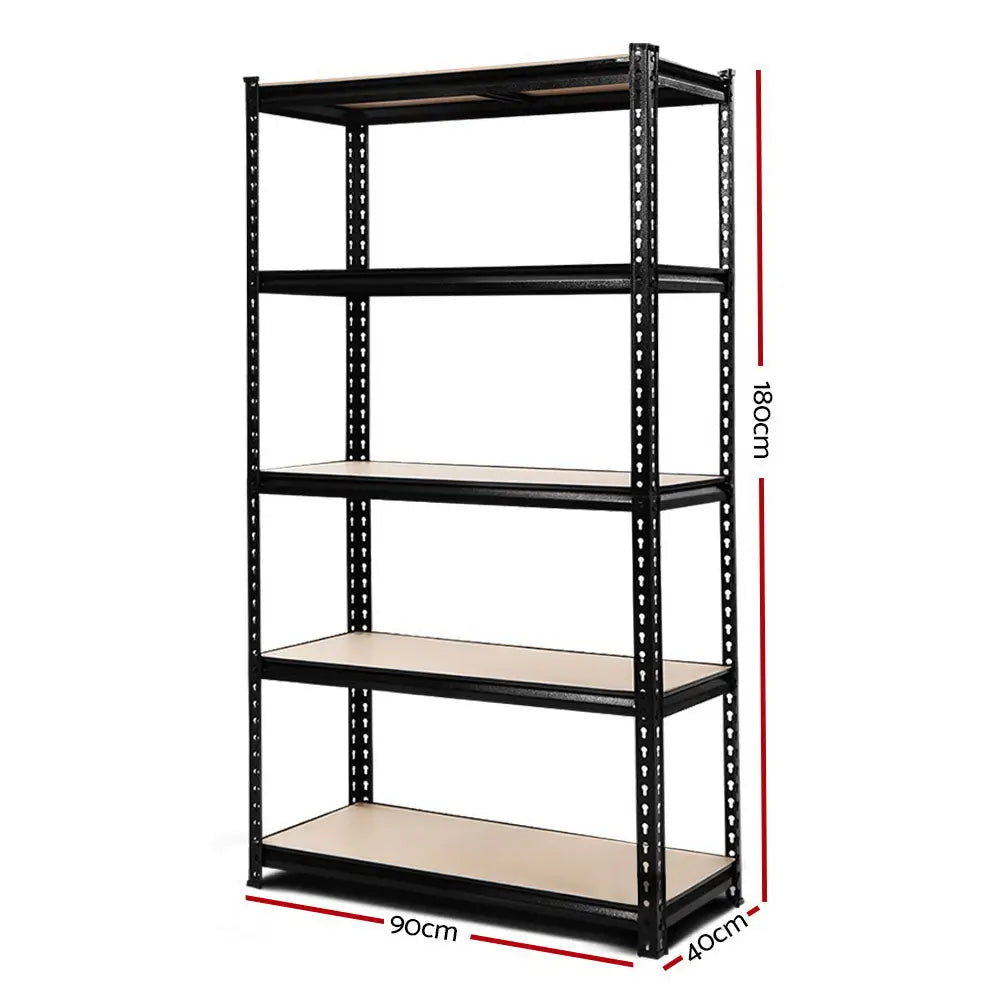Giantz 1.8M Garage Shelving Warehouse Rack Pallet Racking Storage Shelve Black - Home & Garden > Storage