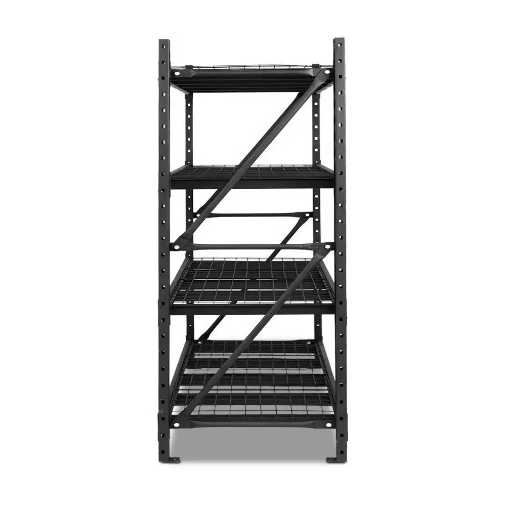 Giantz 2Mx2M Garage Shelving Warehouse Rack Pallet Racking Storage Shelve Black - Home & Garden > Storage