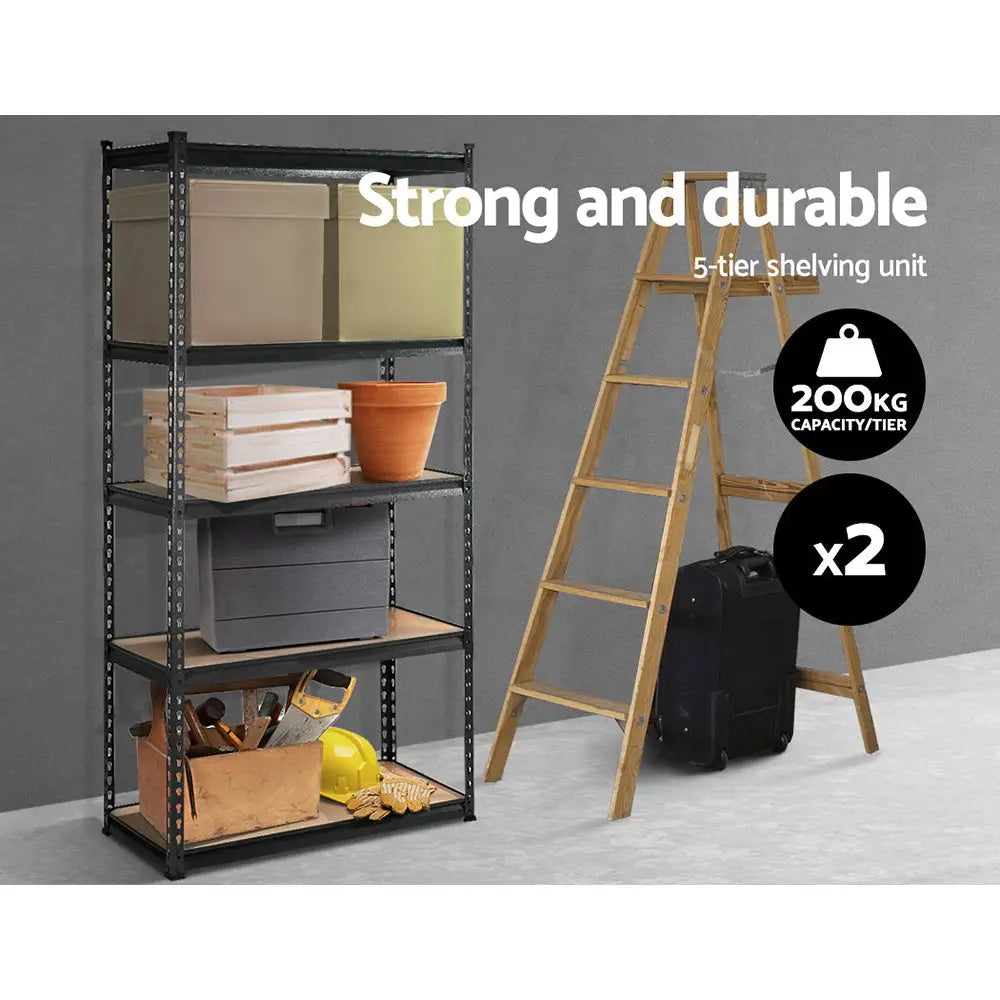 Giantz 2x1.8M Garage Shelving Warehouse Rack Pallet Racking Storage Charcoal - Home & Garden > Storage