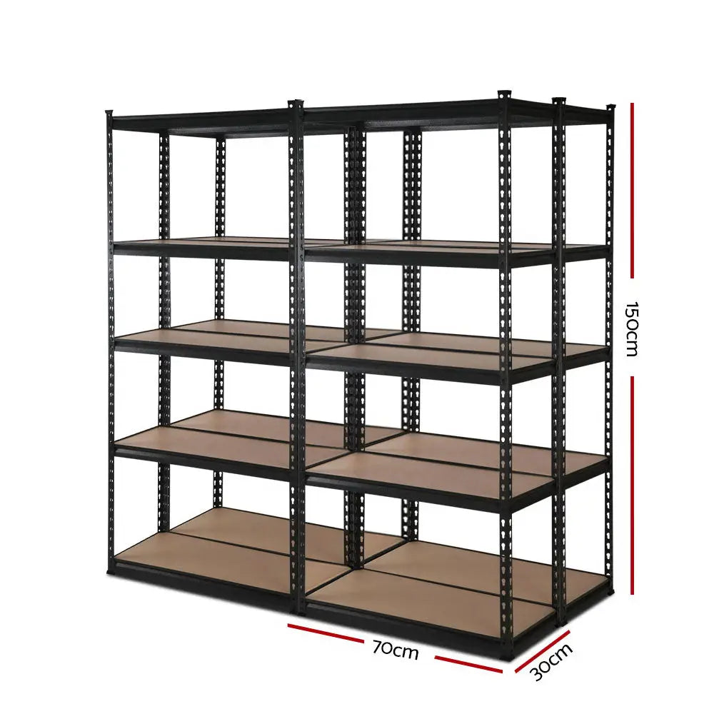 Giantz 4x1.5M Garage Shelving Warehouse Rack Pallet Racking Storage Shelve Black - Home & Garden > Storage