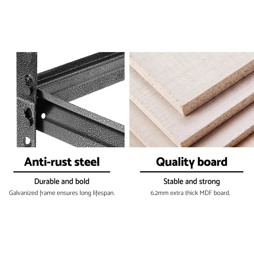 Giantz 5x1.8M Garage Shelving Warehouse Rack Pallet Racking Storage Charcoal - Home & Garden > Storage