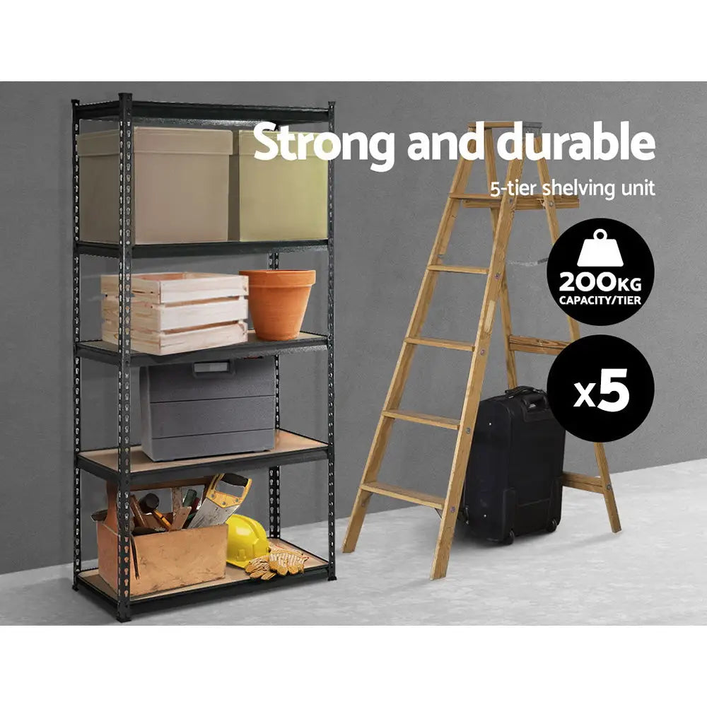 Giantz 5x1.8M Garage Shelving Warehouse Rack Pallet Racking Storage Charcoal - Home & Garden > Storage