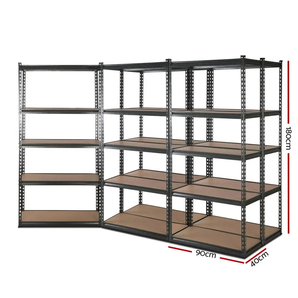 Giantz 5x1.8M Garage Shelving Warehouse Rack Pallet Racking Storage Charcoal - Home & Garden > Storage
