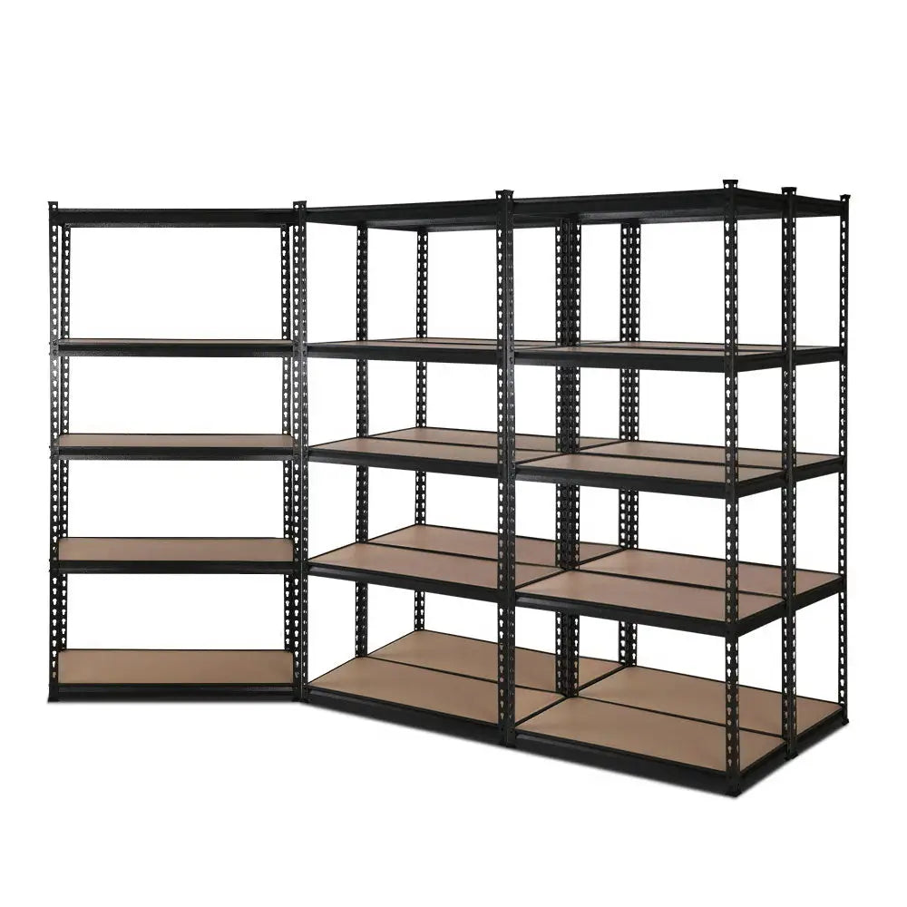 Giantz 5x1.8M Garage Shelving Warehouse Rack Pallet Racking Storage Shelve Black - Home & Garden > Storage