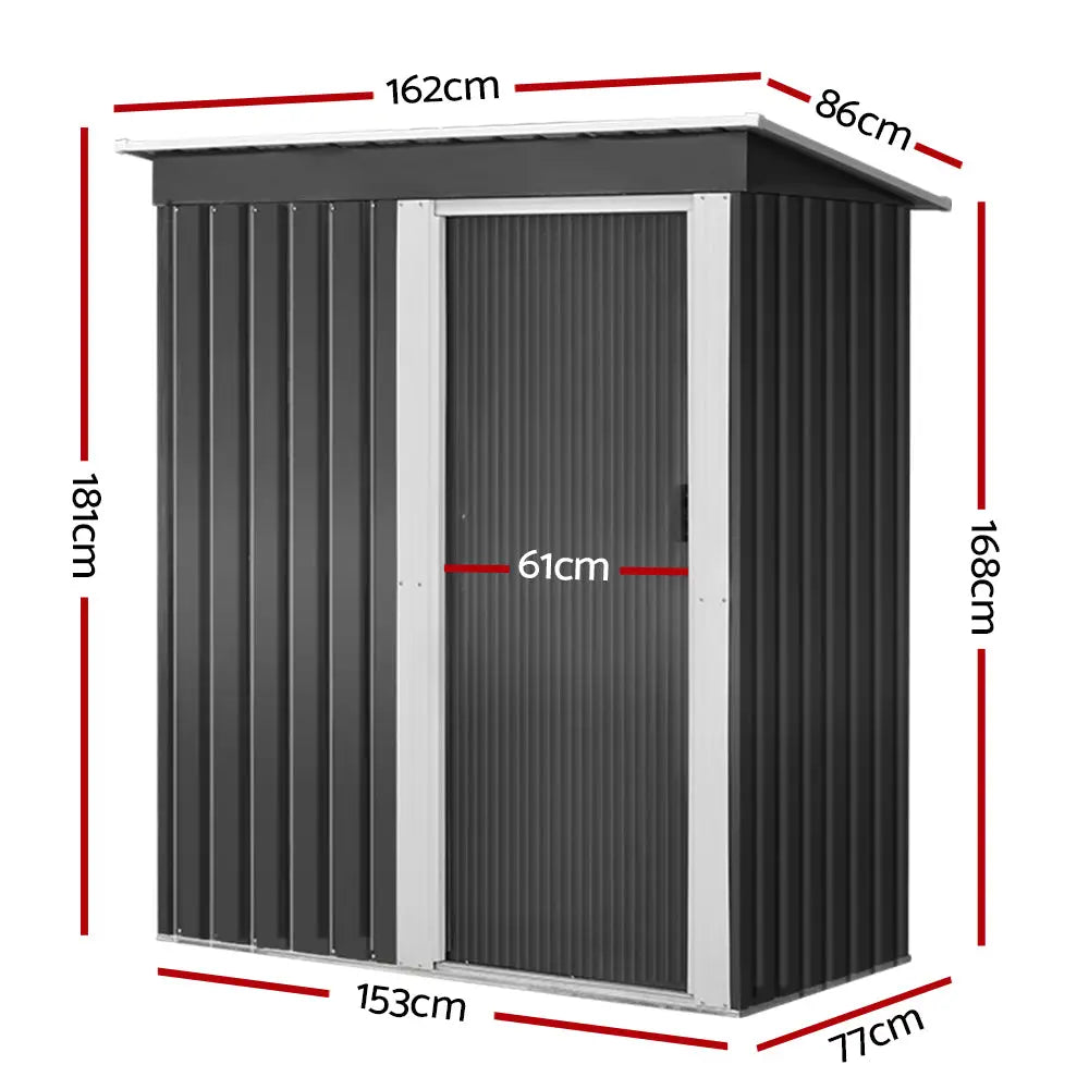 Giantz Garden Shed 1.62x0.86M Sheds Outdoor Storage Tool Workshop House Shelter Sliding Door - Home & Garden > Garden