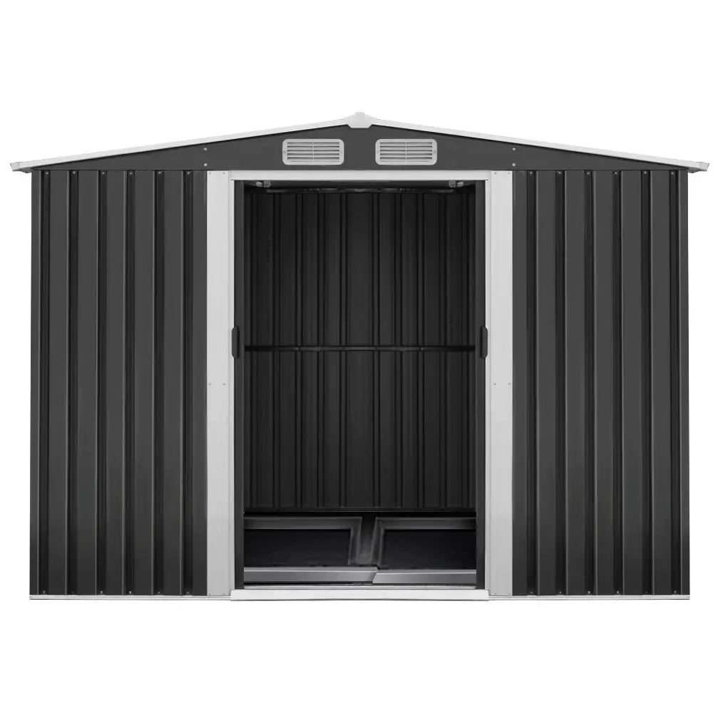 Giantz Garden Shed 2.58x3.14M w/Metal Base Sheds Outdoor Storage Workshop Shelter Sliding Door - Home & Garden > Storage